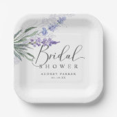 ラベエレガントン素朴ダーブライダルシャワー ペーパープレート (正面)
