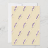 ラベエレガントン素朴ダー小麦フローラブライダルシャワー 招待状 (裏面)