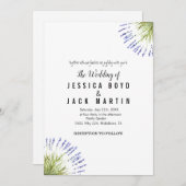 ラベエレガント素朴ンのハーブグ結婚リーズ 招待状 (正面/裏面)