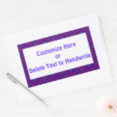 ラベカスタマイズル、シックな紫とブルーのパターン 長方形シール (封筒)