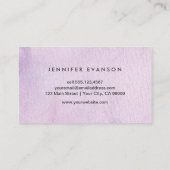 ラベガーリーンダーピンク水彩デザイナー 名刺 (裏面)