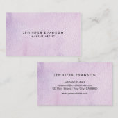 ラベガーリーンダーピンク水彩デザイナー 名刺 (正面/裏面)