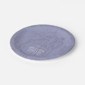 ラベクラシックンダーハンドドロー結婚ドのスケッチアート ペーパープレート (アングル)