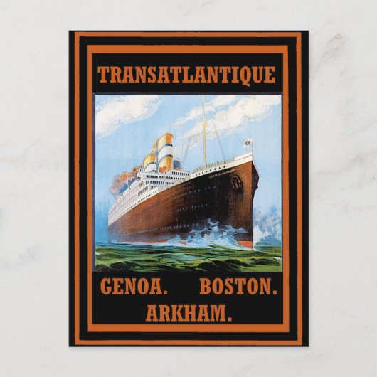 ラベクラフトのクルーズライン：アーカム ポストカード (正面)