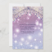 ラベクールンダー薄紫がキラキラ輝くグラデーション 招待状 (裏面)