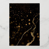 ラベグラデーションンダーピンクマーブルビーニング金ゴールド結婚ズ 箔招待状 (裏面)