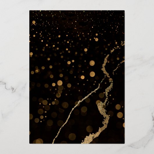 ラベグラデーションンダーピンクマーブルビーニング金ゴールド結婚ズ 箔招待状 (裏面)