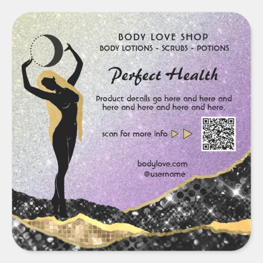 *~*ラベグラデーションンダー女神の意思魔法AP24 スクエアシール (正面)