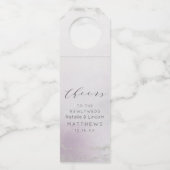 ラベグラデーションンパープルシルバーフォイル応援結婚ズ ボトルネックタグ (正面)