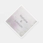 ラベグラデーションンパープルラックス結婚ズモノグラムディナー スタンダードランチョンナプキン (角)