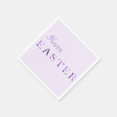 ラベコンテンポラリーンダーとパープルイースターナプキン スタンダードカクテルナプキン (角)