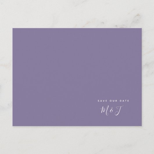 ラベシンプルンダーの結婚式の日付を保存 ポストカード (正面)