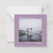 ラベシンプルンダーウェディング日付を保存するフォトミニ ノートカード (正面)