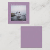 ラベシンプルンダーウェディング日付を保存するフォトミニ ノートカード (正面/裏面)