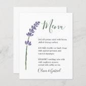 ラベシンプルンダーモダンフラワースタイリッシュ結婚のメニュー (正面/裏面)