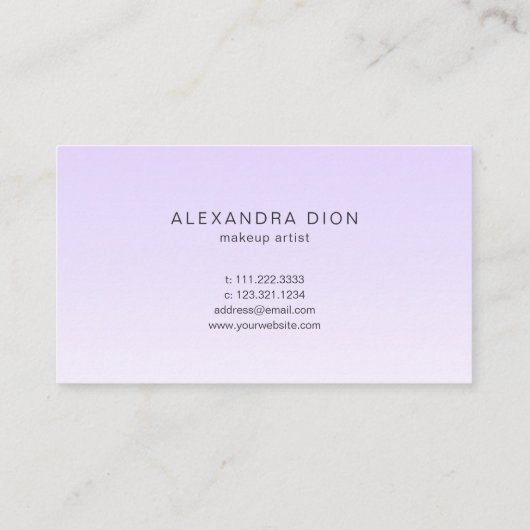 ラベシンプルンダー手書き筆跡 ロイヤリティカード (裏面)