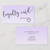 ラベシンプルンダー手書き筆跡 ロイヤリティカード (正面/裏面)