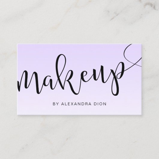 ラベシンプルンダー手書き筆跡 名刺 (正面)