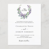 ラベシンプルンダー花模様QR RSVP予算結婚ズ (正面)