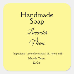 ラベシンプルンミニマルダ石鹸スモールビジネスロゴc スクエアシール