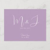 ラベシンプルンモダンダー結婚式の日付を保存 ポストカード (正面)