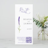 ラベスタイリッシュンダーウェディングRSVP QRコード (スタンド正面)