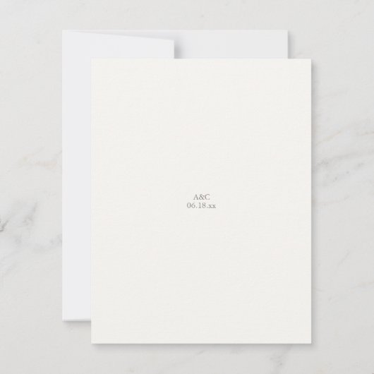 ラベスタイリッシュンダーウォーターフローラブーケ結婚ーズ セーブザデート (裏面)