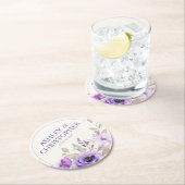 ラベスタイリッシュンダーウォーターフローラブーケ結婚ーズ ラウンドペーパーコースター (インサイチュ)