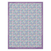 ラベスタイリッシュンダーティール（緑がかった色）の葉葉のパターン テーブルクロス (正面)