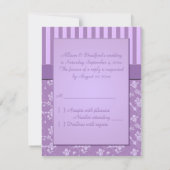 ラベストライプンダーフローラR.S.V.P.カード 出欠カード (裏面)