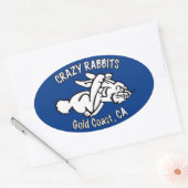 ラベッ熱狂するト金ゴールドコーストシール 楕円形シール (封筒)