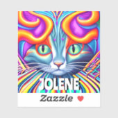 ラベパーソナライズされたル ユニーク| Mystical Kitty Cat シール (シート)