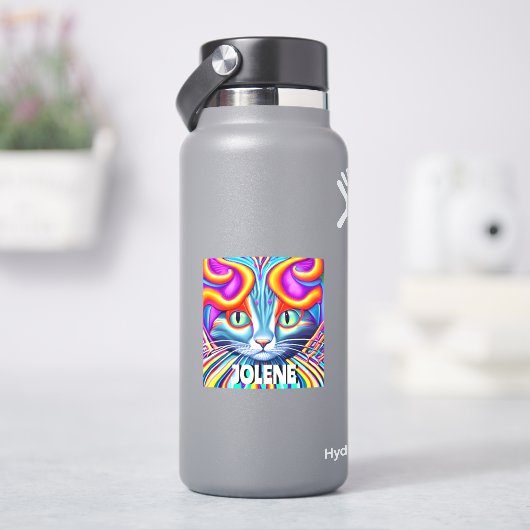 ラベパーソナライズされたル ユニーク| Mystical Kitty Cat シール (HydroFlask)