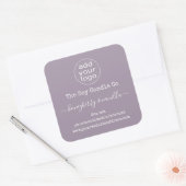 ラベパーソナライズされたンダーのロゴキャンドルラベル スクエアシール (封筒)