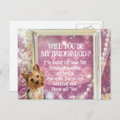 ラベパーソナライズされたンダーは私の花嫁になる インビテーションポストカード (正面/裏面)