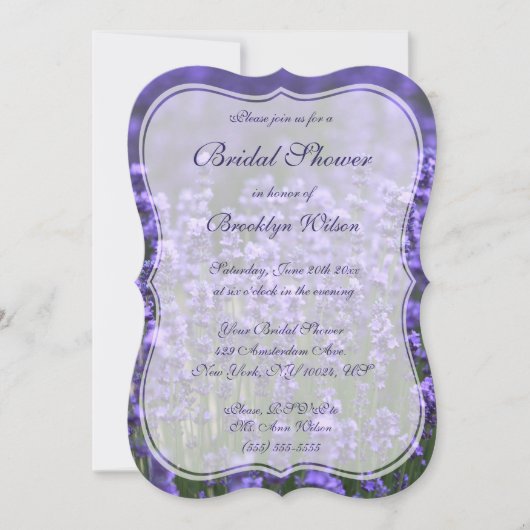 ラベパーソナライズされたンダーブライダルシャワー招待状ブラケット 招待状 (正面)