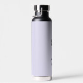 ラベパーソナライズされたンダーブラック結婚スクリプト水 ウォーターボトル (右面)