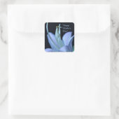 ラベパーソナライズされたンダーホスタフラワー、母の日 スクエアシール (バッグ)