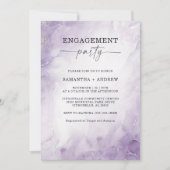ラベパーソナライズされたンダー婚約パーティ 招待状 (正面)