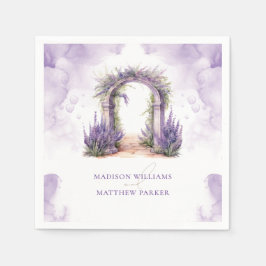 ラベパーソナライズされたンダー庭園の結婚式 スタンダードカクテルナプキン