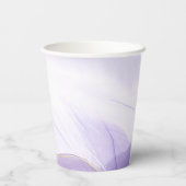 ラベパーソナライズされたンダー水結婚色 紙コップ (裏面)