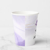 ラベパーソナライズされたンダー水結婚色 紙コップ (右)