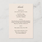 ラベパーソナライズされたンダー赤面ピ結婚ンク エンクロージャーカード (正面)