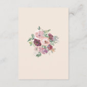 ラベパーソナライズされたンダー赤面ピ結婚ンク エンクロージャーカード (裏面)