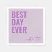 ラベパーソナライズされたンパープ最高のルディ・エバ結婚ーズ スタンダードカクテルナプキン (正面)