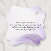 ラベパーソナライズされた結婚ンエレガントダー フェイバータグ (裏面)