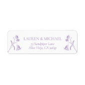 ラベビクトリアンフランスのンダシャワー差出人住所 ラベル (正面)