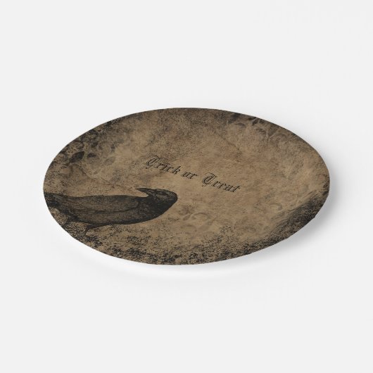 ラベビクトリアンンイラストレーションハロウィーンをテーマにした ペーパープレート (アングル)