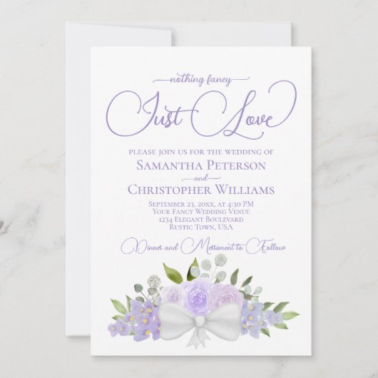 ラベファンシーンダーフローラを愛す結婚る 招待状 (正面)