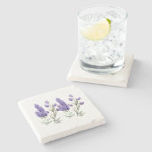 ラベフランスのンダーパターン ストーンコースター (横)